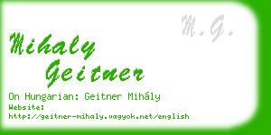 mihaly geitner business card